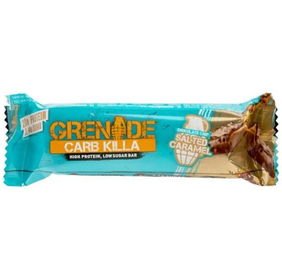 غريناد كارب كيلا لوح عالي البروتين بنكهة رقائق الشوكولاته والكراميل المملح 60 جرام GRENADE CARB KILLA SALTED CARAMEL