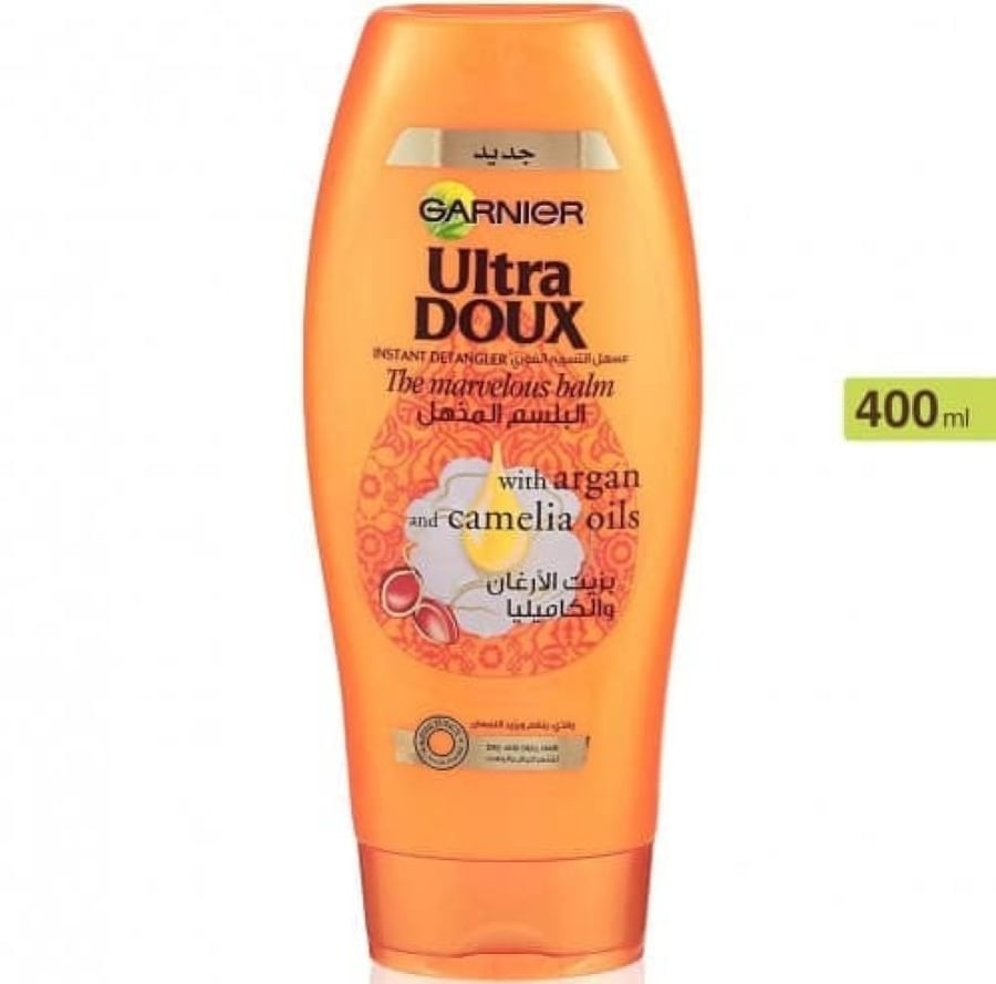 غارنيه الترا دوكس البلسم المذهل بزيت الارغان والكامليا 400مل GARNIER ULTRA DOUX THE MARVELOUS CONDITIONER
