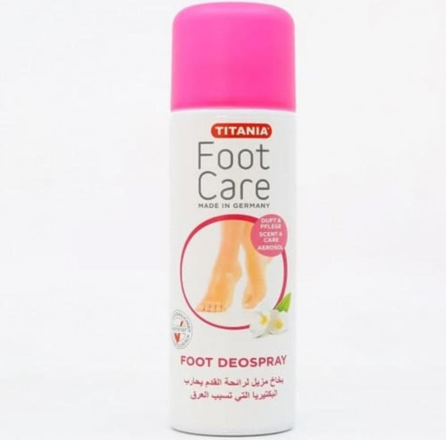 تيتانيا فوت كير بخاخ مزيل رائحة القدم ومحارب للبكتيريا المسببة للتعرق 270مل titania foot care deospray