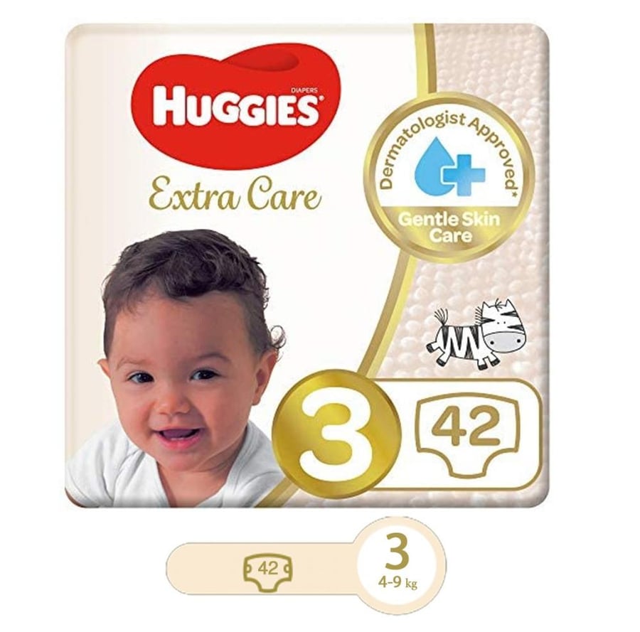 هجيس حفايض عناية فائقة رقم 3  42 حفاض 4 9 كيلو HUGGEIS EXTRA CARE