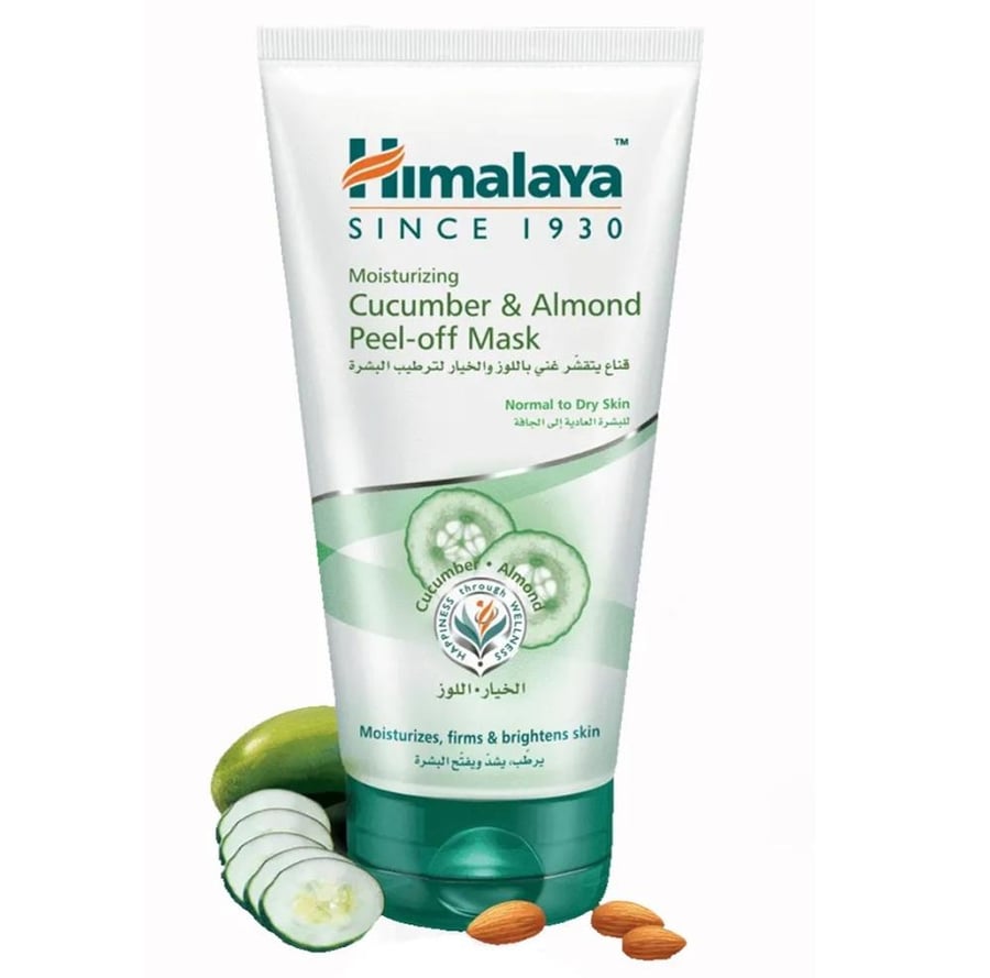 هيمالايا قناع يتقشر غني بالخيار واللوز لترطيب البشرة 150 مل HIMALAYA MOISTURIZING CUCUMBER   ALMOND PEEL OFF MASK