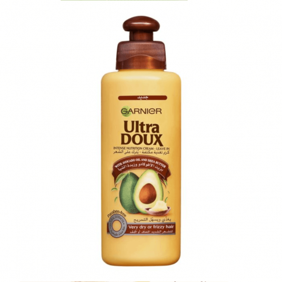 غارنييه GARNIER ULTRA DOUX كريم تغذية مكثفة يترك على الشعر 200 مل