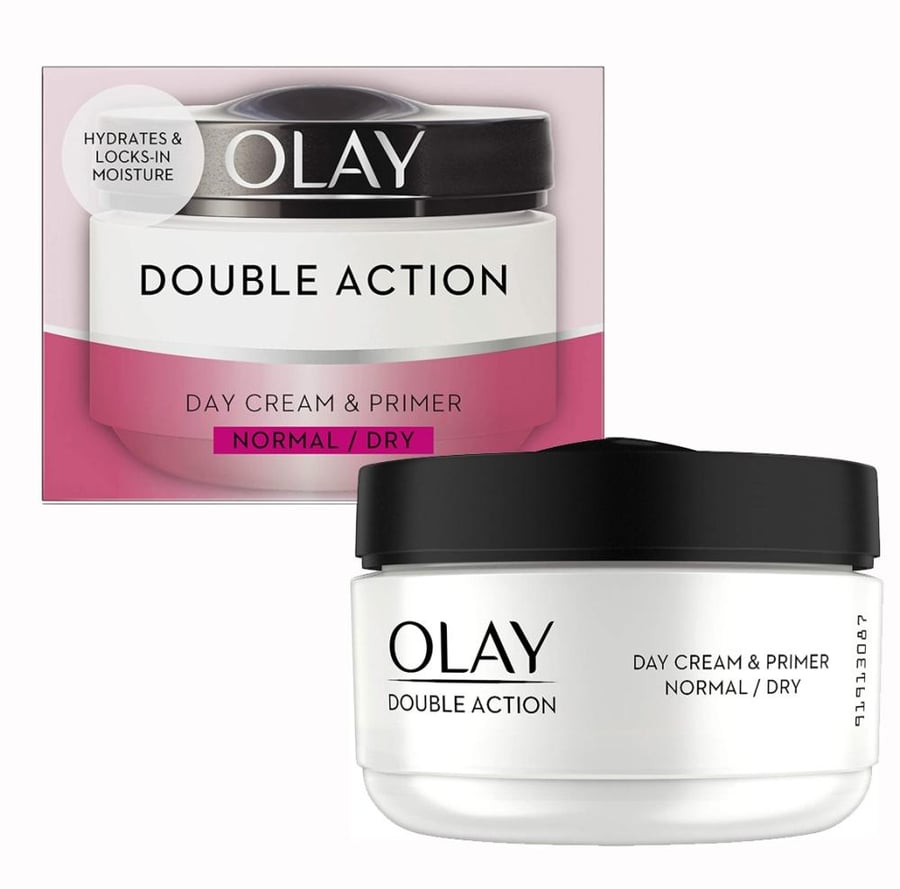 اولاي كريم النهار وكريم تمهيدي للبشرة العادية والجافة 50جرام OLAY DOUBLE ACTION DAY CREAM AND PRIMER NORMAL DRY