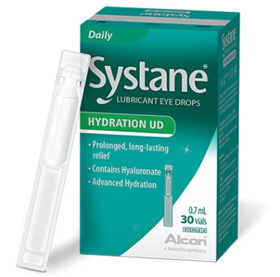 قطرة محلول نقط سيستان هيدريشن يو دي قطرات مرطبة للعين 0 7مل 30عبوة SYSTANE LUBRICANT EYE DROPS HYDRATION UD