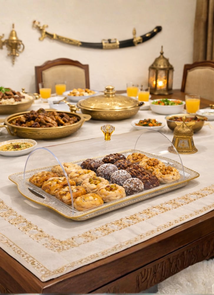 صينية اكريليك بغطاء