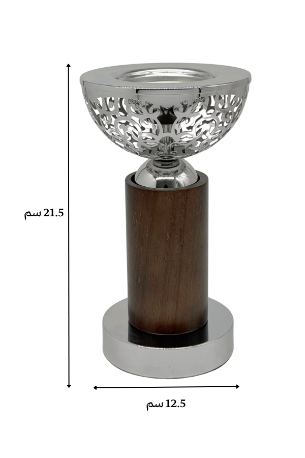 مبخرة فضي لماع علئ خشب استيل مزخرفة موديل جديد وبجودة عالية
