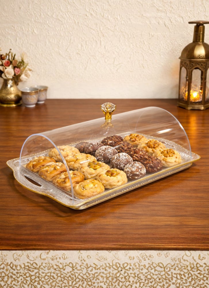 صينية اكريليك بغطاء