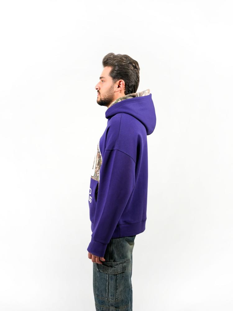 Hoodie naturally size 20 with finger story - purple