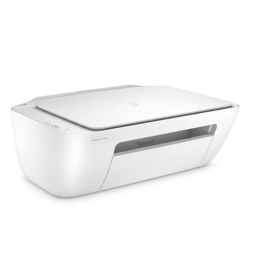 طابعة HP DeskJet 2320 متعددة الوظائف، طباعة ونسخ ومسح ضوئي بالألوان، أبيض، موديل 7WN42B