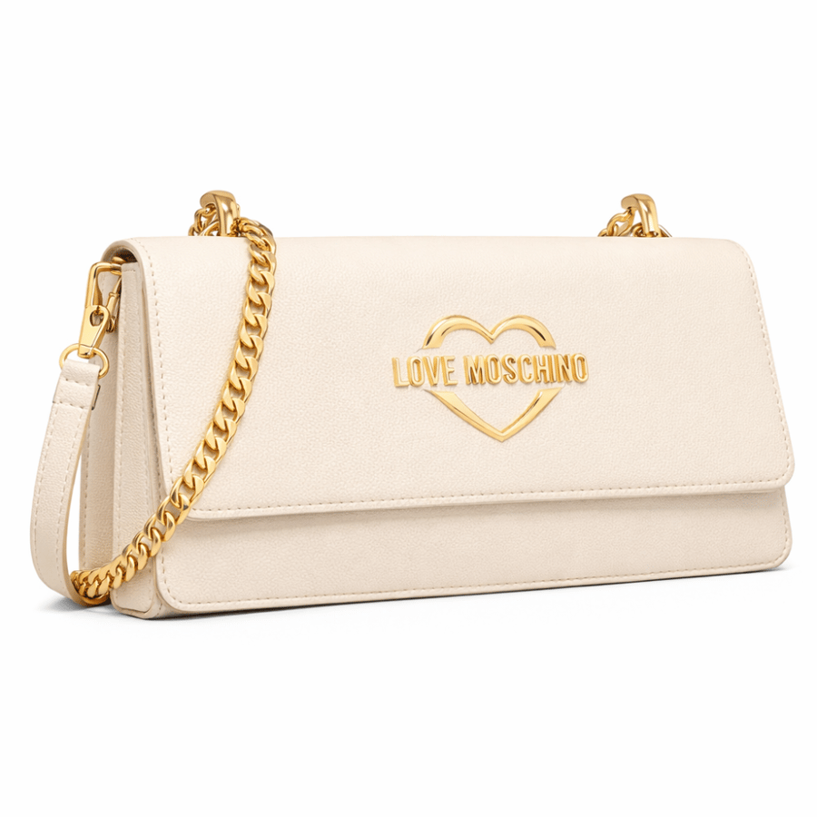 حقيبة إيطالية بيضاء للنساء (LOVE MOSCHINO)