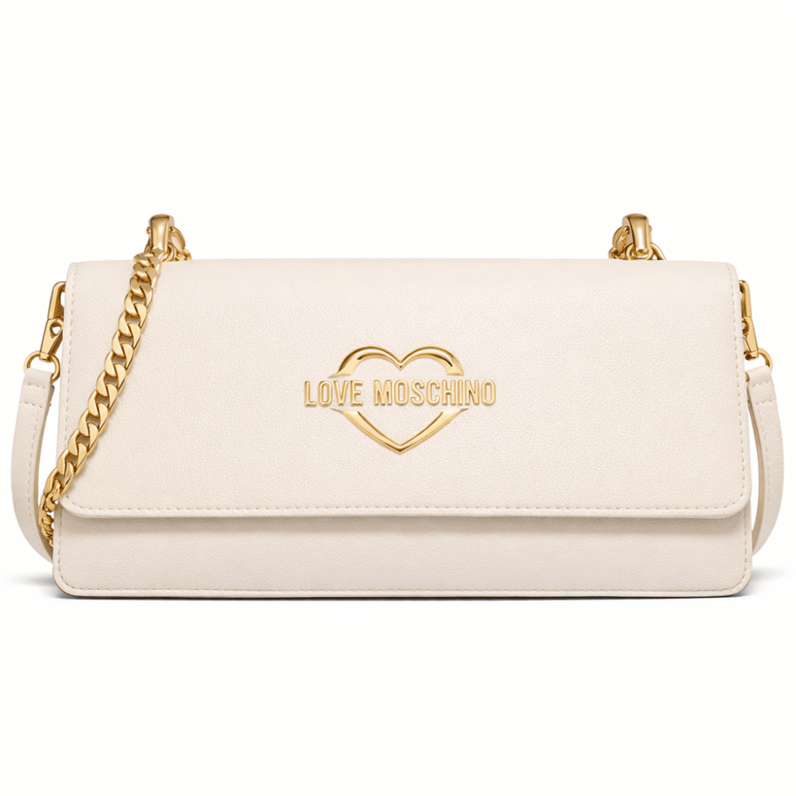 حقيبة إيطالية بيضاء للنساء (LOVE MOSCHINO)