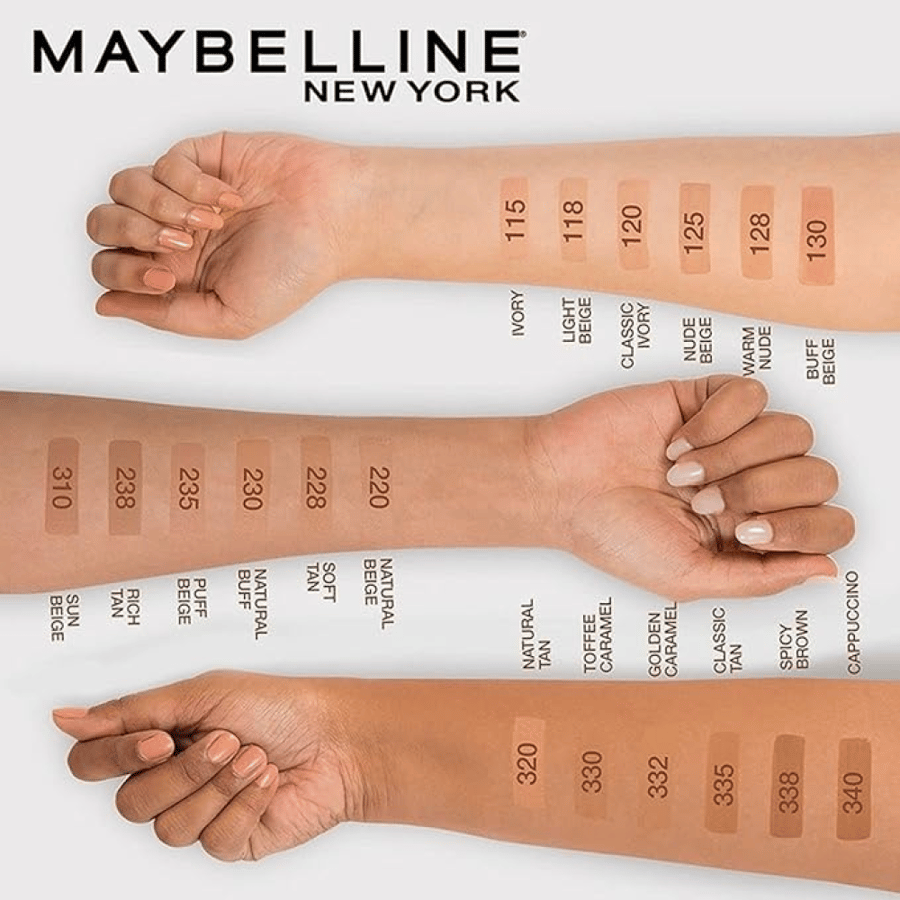 Maybelline New York Classic Ivory Liquid Foundation for Oily Skin, Matte Finish, Oil-Free, Long-Lasting with SPF, 30ml
