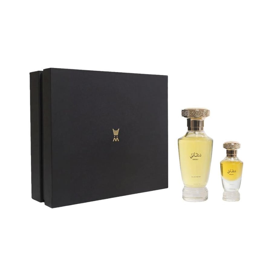 بوكس هدايا معاني – مجموعة الإرث عطر 100 مل وزيت عطري 15 مل