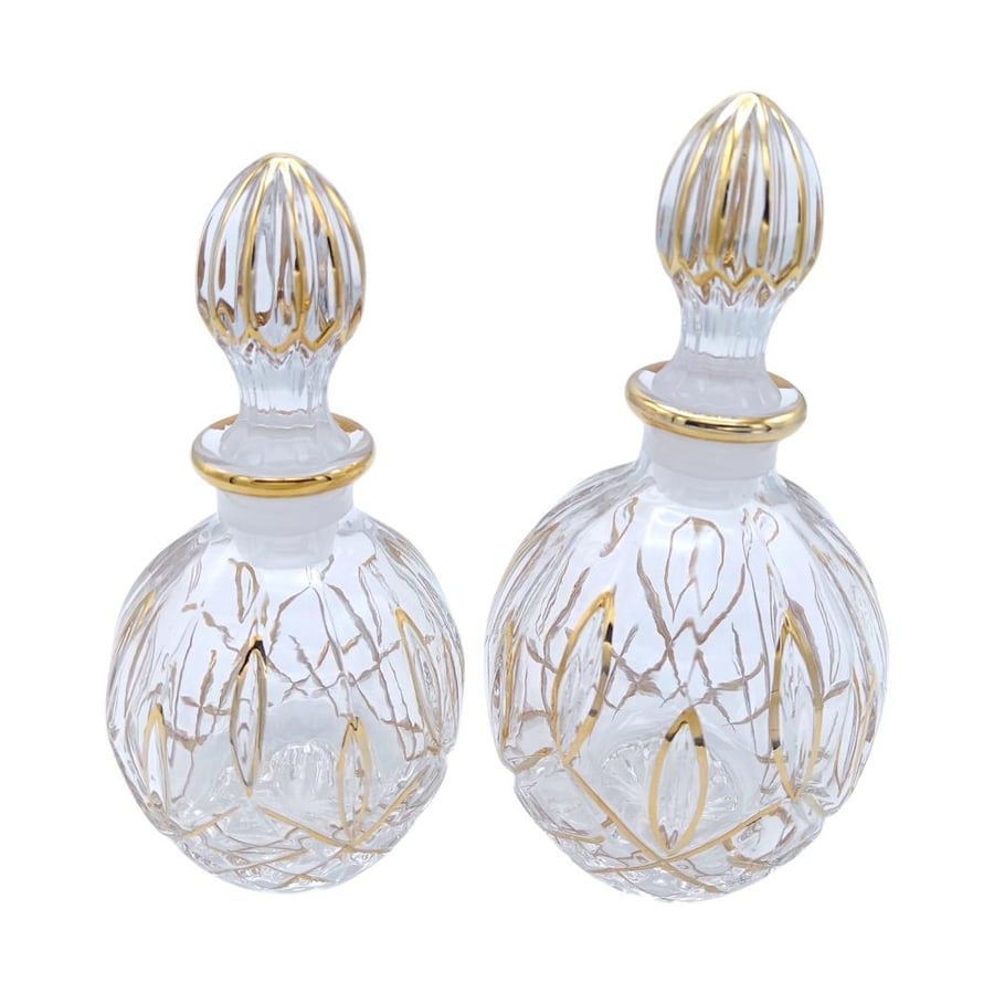 طقم زجاج عطور شكل بيضاوي