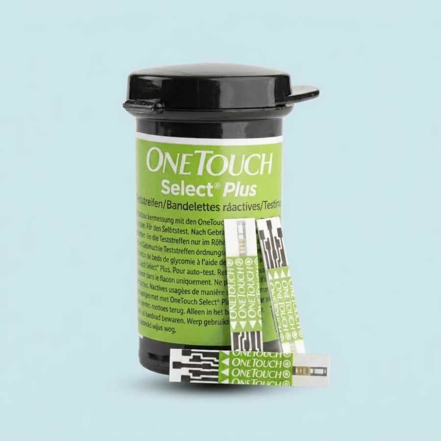 شرائط إختبار السكر onetouch select plus