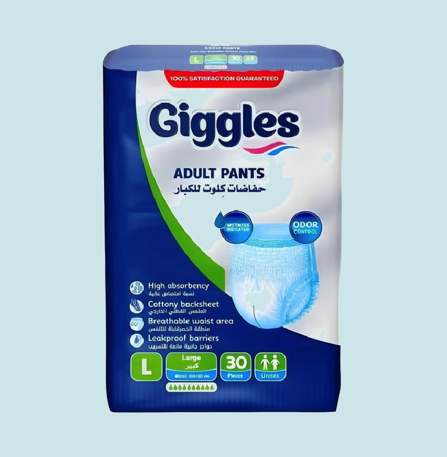 حفائض كبار كلوت Giggles عبوة 30 مقاس L