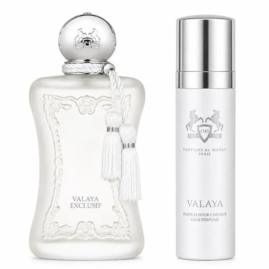 مجموعة عطر فالايا من بارفامز دي مارلي - عطر  إكسكلوزيف(75 مل) وعطر شعر (75 مل)