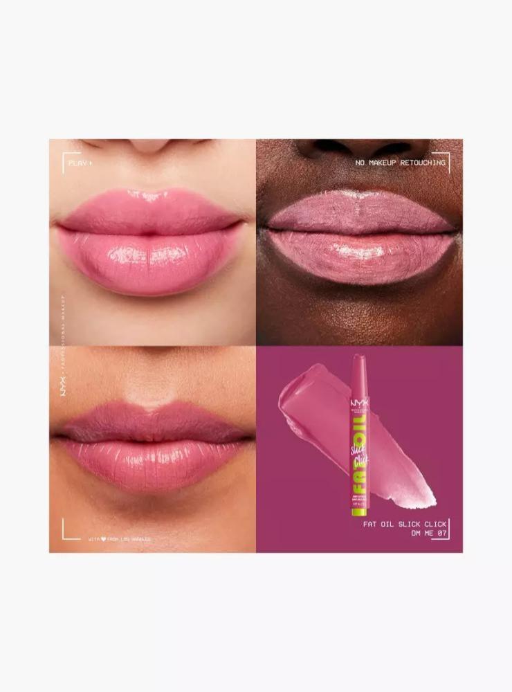 ملمع شفاه NYX Professional Makeup Fat Oil Sleek Click - درجة Blood Me 07