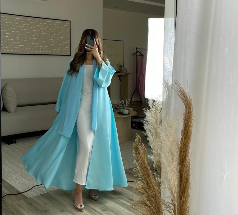 Baby Blue Abaya