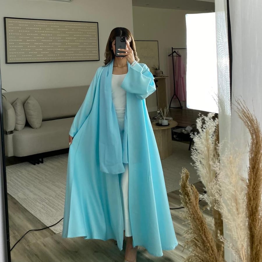 Baby Blue Abaya