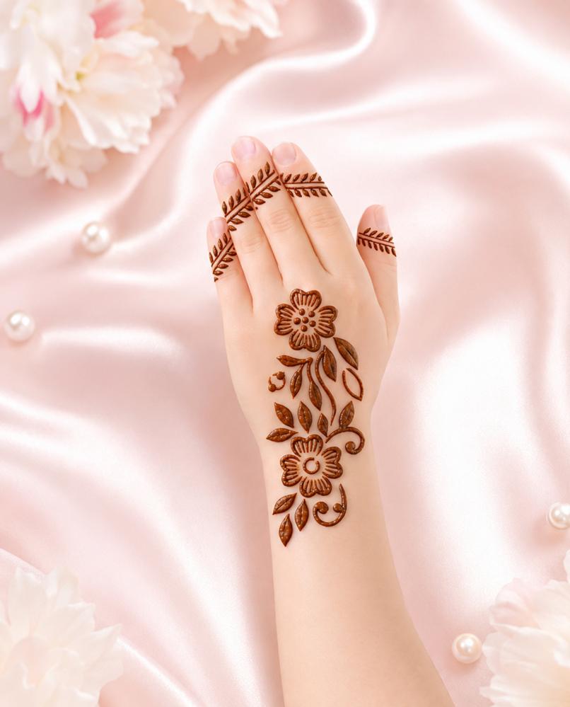 نقش حناء بناتي