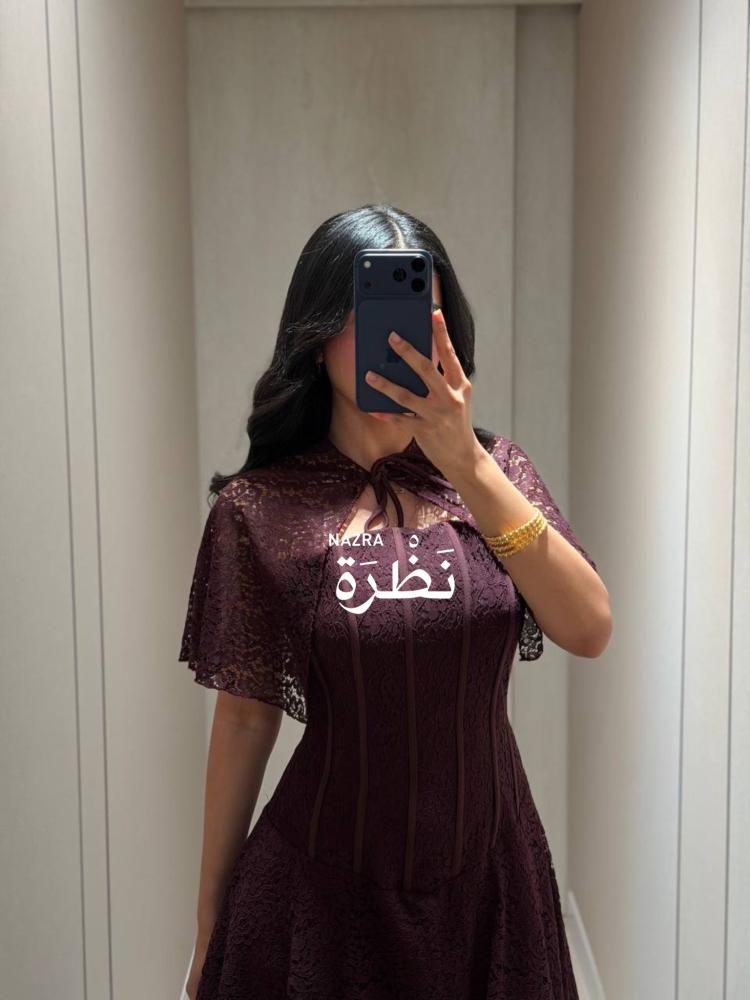فستان دانتيل كورسيه قطعتين