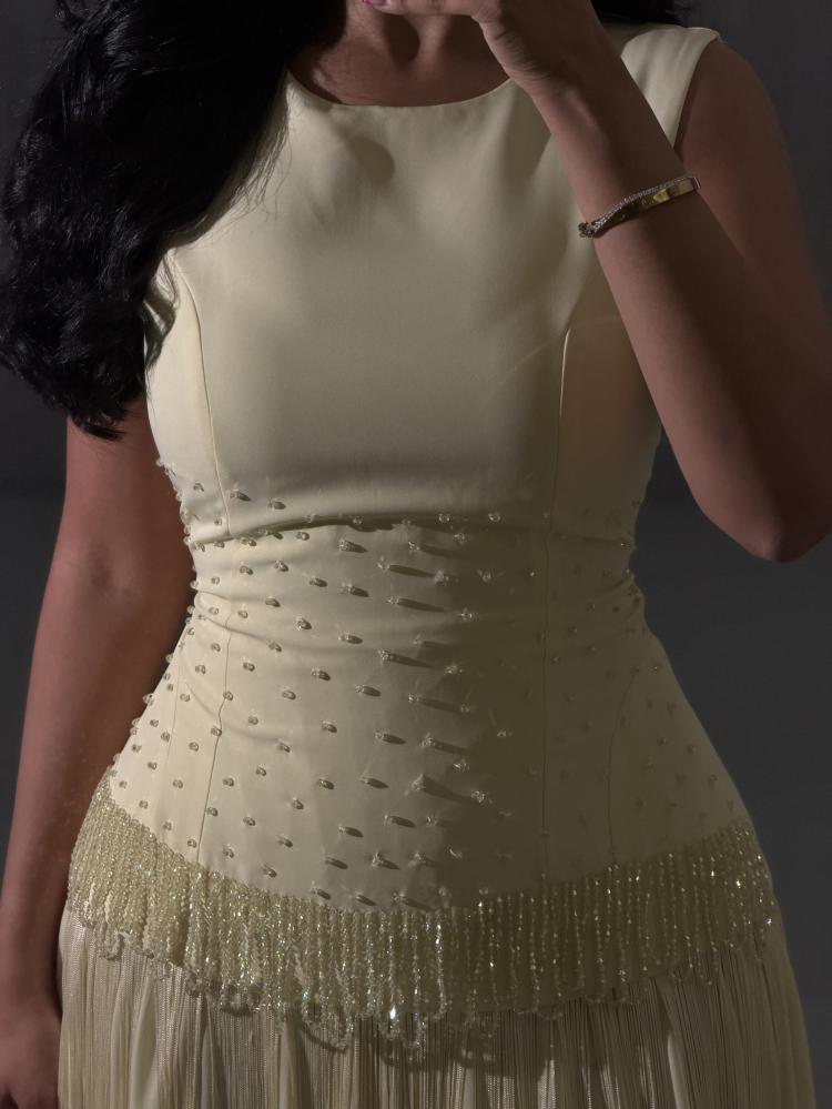 فستان سهره ناعم هدب