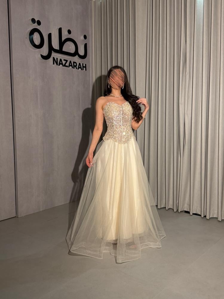 فستان سهره تطريز  علوي كلوش