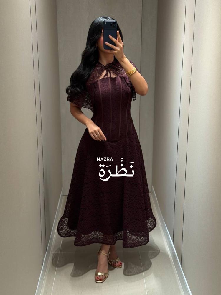 فستان دانتيل كورسيه قطعتين