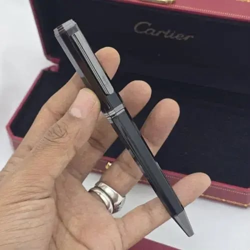 طقم ساعة كاسيو دبل تايم فضي مع قلم كارتير