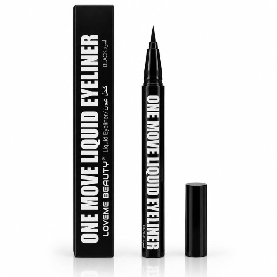 قلم آيلاينر سائل أسود LOVEME BEAUTY ONE MOVE LIQUID EYELINER برأس دقيق