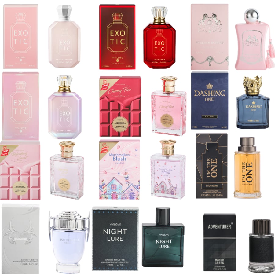 عرض مجموعة 12 عطر أو دو بارفيوم حجم 100 مل بروائح شرقية وزهرية وفاكهية للرجال والنساء والهدايا