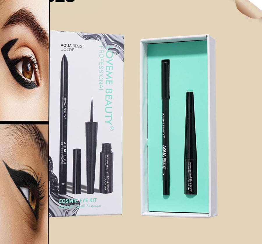 طقم تحديد عيون لافمي بيوتي Cosmic Eye Kit – آيلاينر سائل وقلم كحل