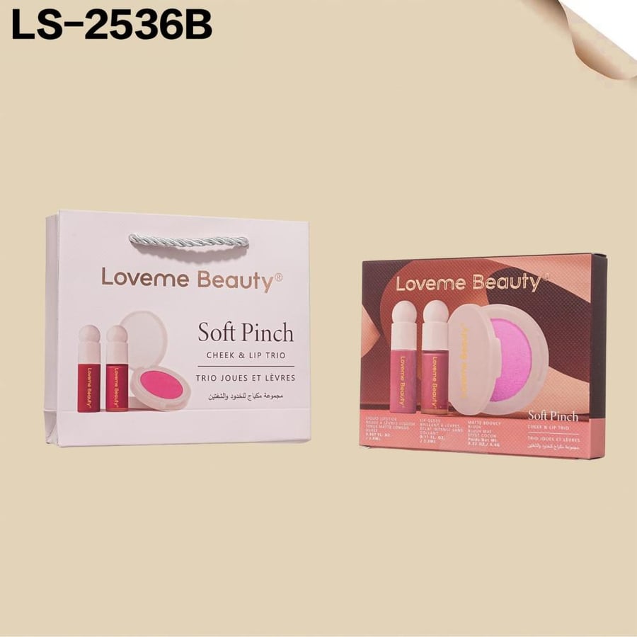 طقم مكياج خدود وشفاه لافمي بيوتي Soft Pinch مع كيس هدية – النسخة B
