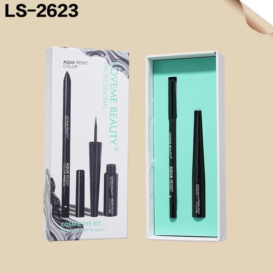 طقم تحديد عيون لافمي بيوتي Cosmic Eye Kit – آيلاينر سائل وقلم كحل