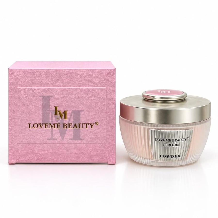 بودرة الجسم المعطرة LOVEME BEAUTY برائحة فاخرة ولمسة ناعمة مع إسفنجة