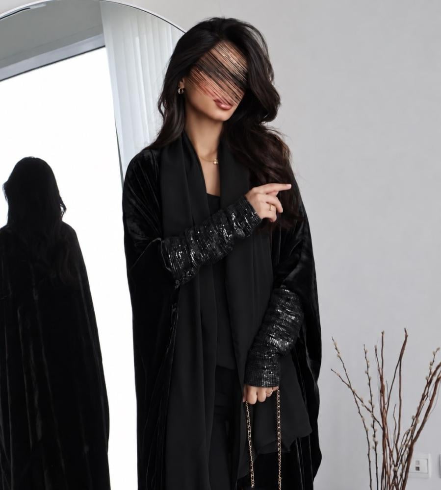 عباية مخمل فرنسي