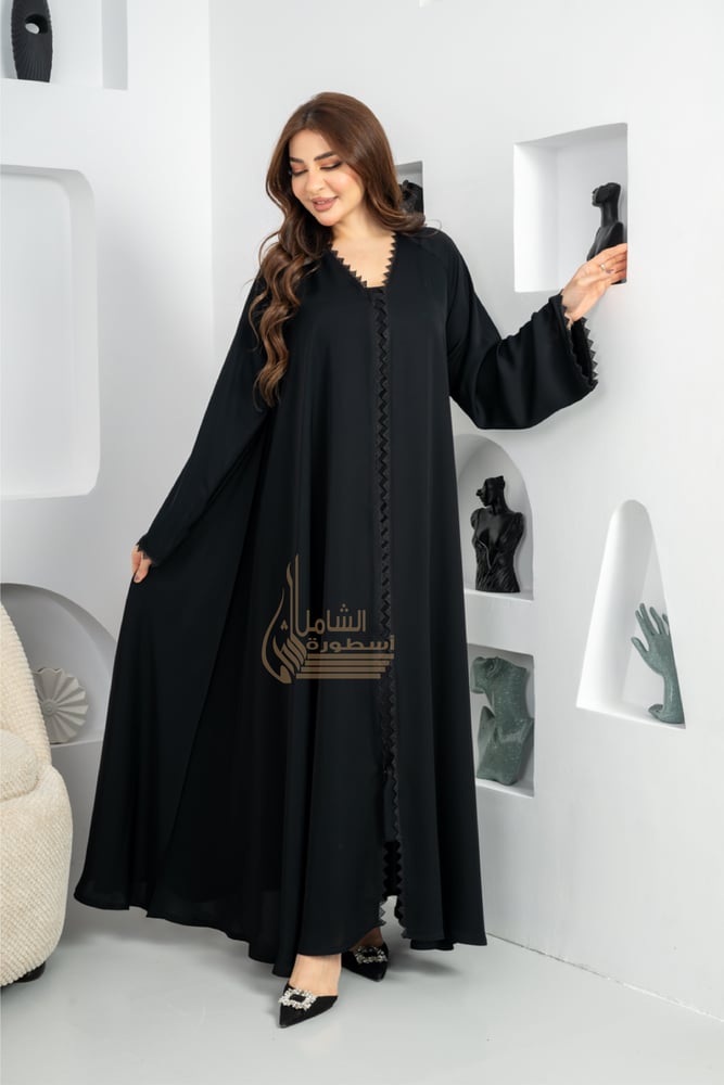 عبايه كلوش تفاصيل المثلثات -رقم المودل 403