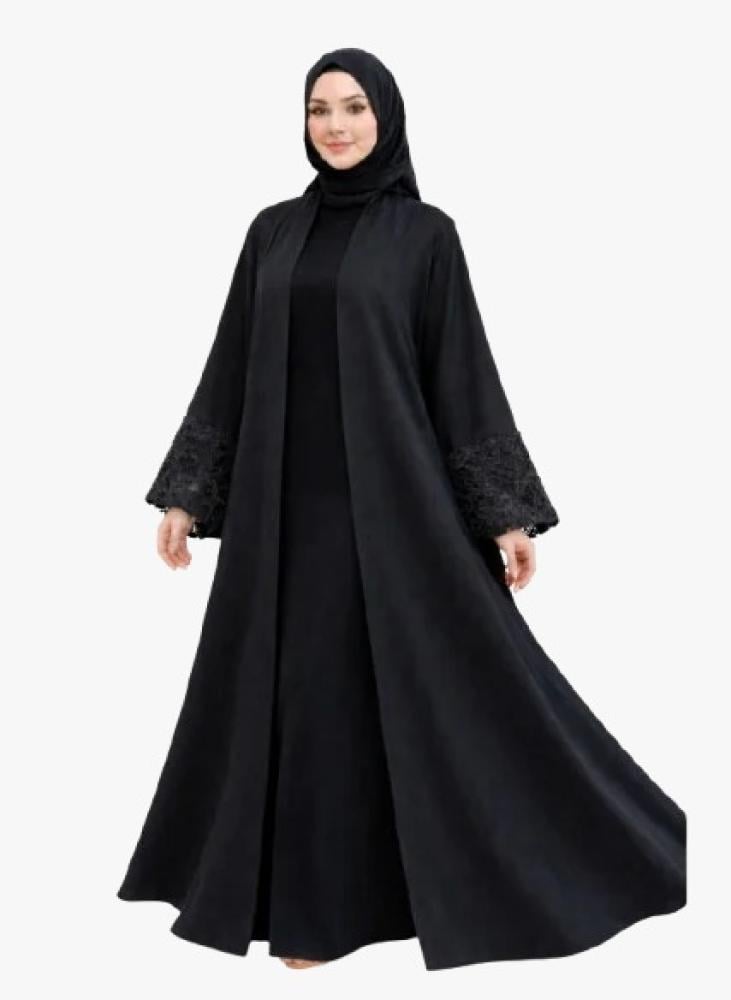 عباية ملكي كوري بتفاصيل دانتيل فاخرة