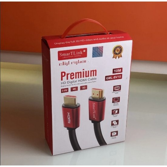 كيبل HDMI سمارت لينك 10 متر فائق السرعة يدعم 4K موديل GML-BV10 | Smart Link