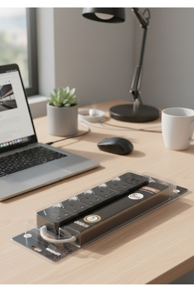 توصيلة كهربائية ليندا 5 مخارج مع منافذ USB و Type-C بطول 3 متر | LEYENDA ST-8935