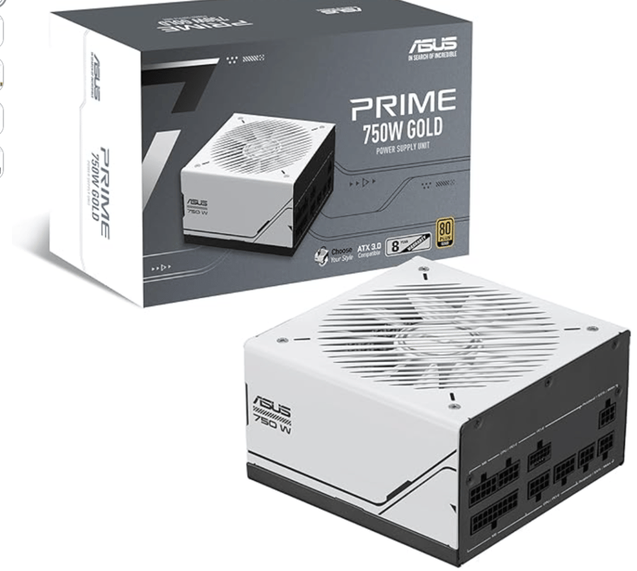 POWER SUPPLY TO FIT ASUS PRIME AP-750G 80+ GOLD 750W PCIe 5.0 and ATX 3.0
