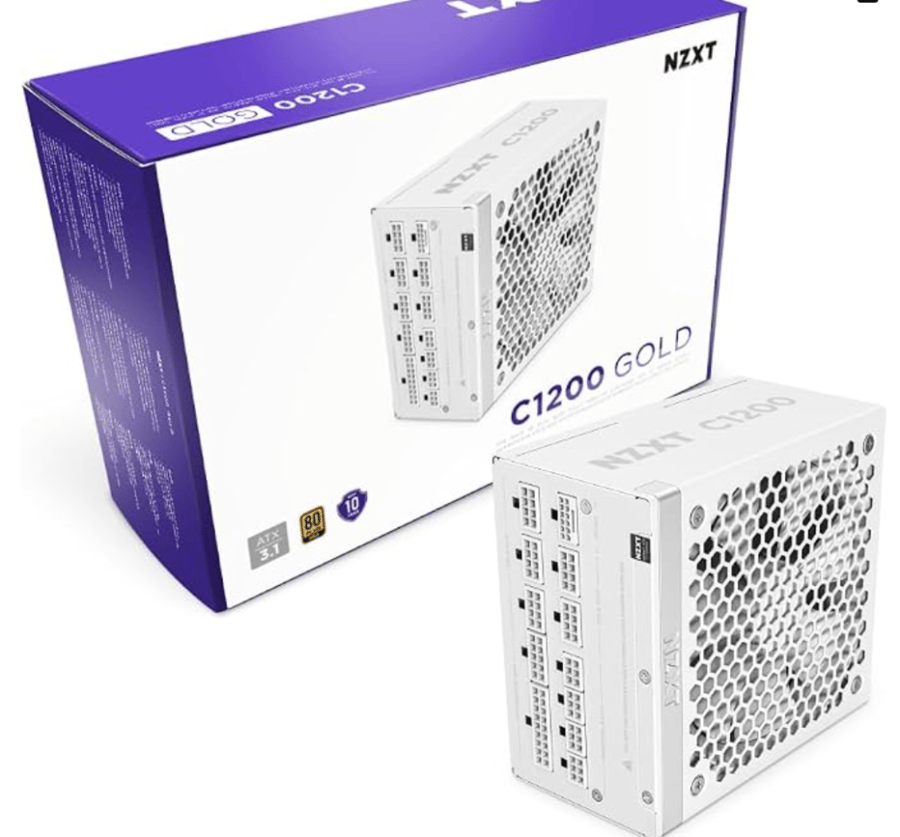 NZXT C1200 Gold ATX 3.1 - Fully Modular Low-Noise PC Gaming Power Supply - 1200 Watts - 80 Plus Gold