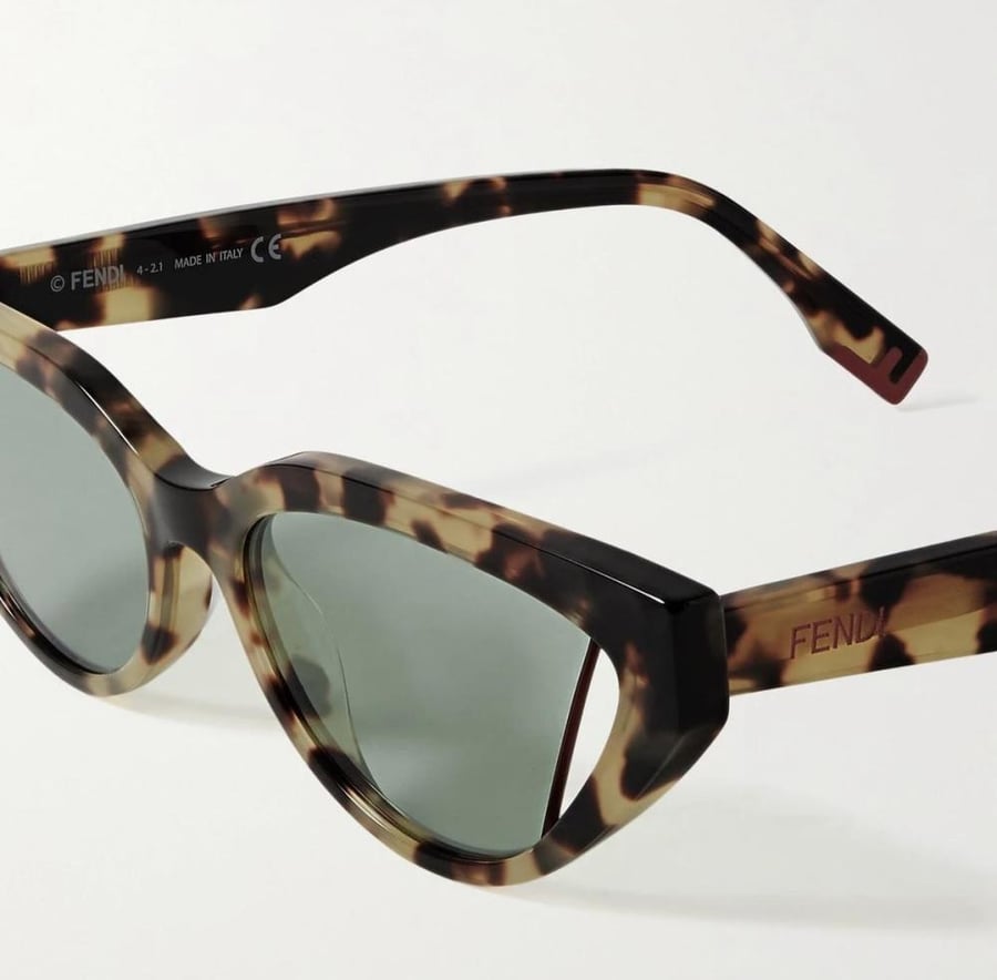 Fendi Brown Green Sunglasses