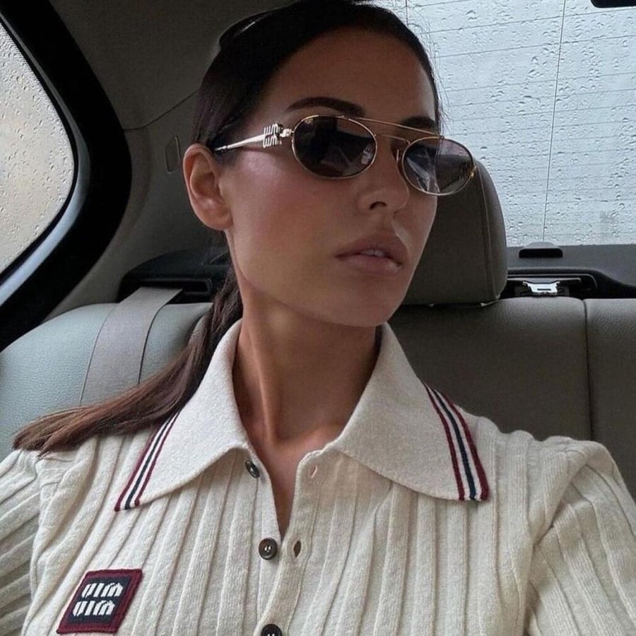 Miu Miu Sunglasses — Gold/Gray