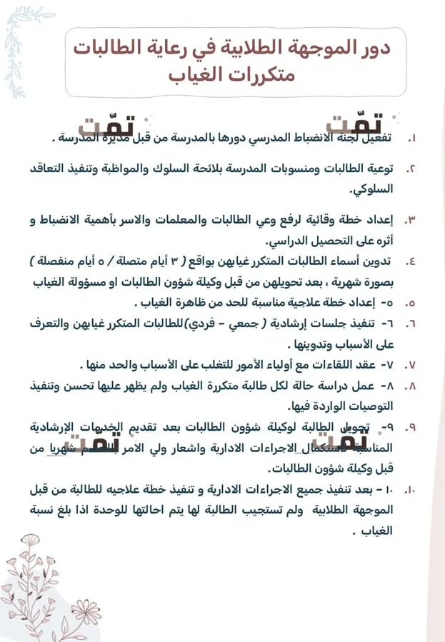 التوجيه الطلابي الشامل | البرامج + التقارير جاهزة | 87 شريحة.
