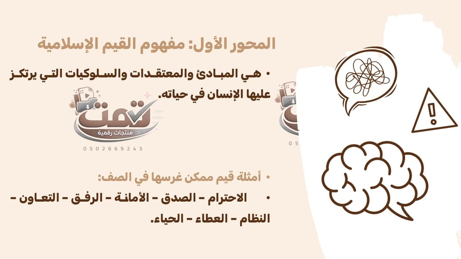 بناء بيئة صفية محفّزة على القيم الإسلامية عرض تدريبي احترافي | دراسات اسلامية