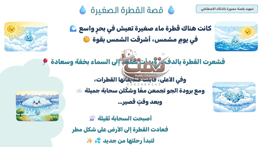 💧 درس دورة الماء – علوم الصف الثالث الابتدائي