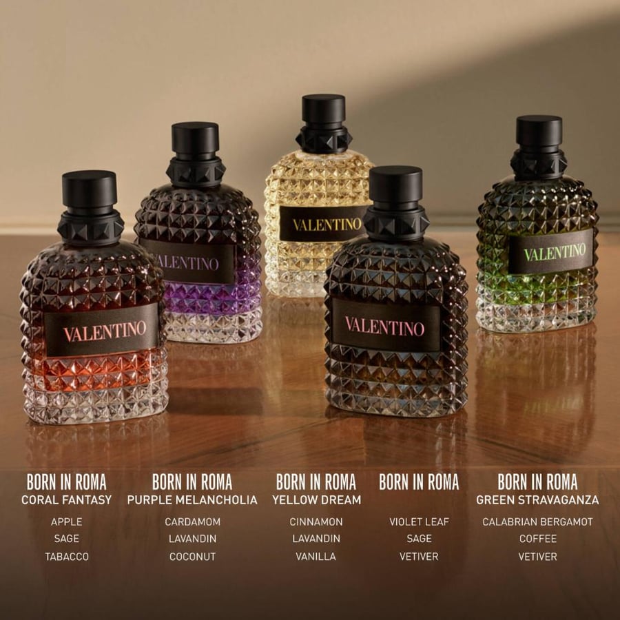 عطر فالنتينو اومو بورن ان روما او دو بارفيوم انتنس للرجال 100 مل