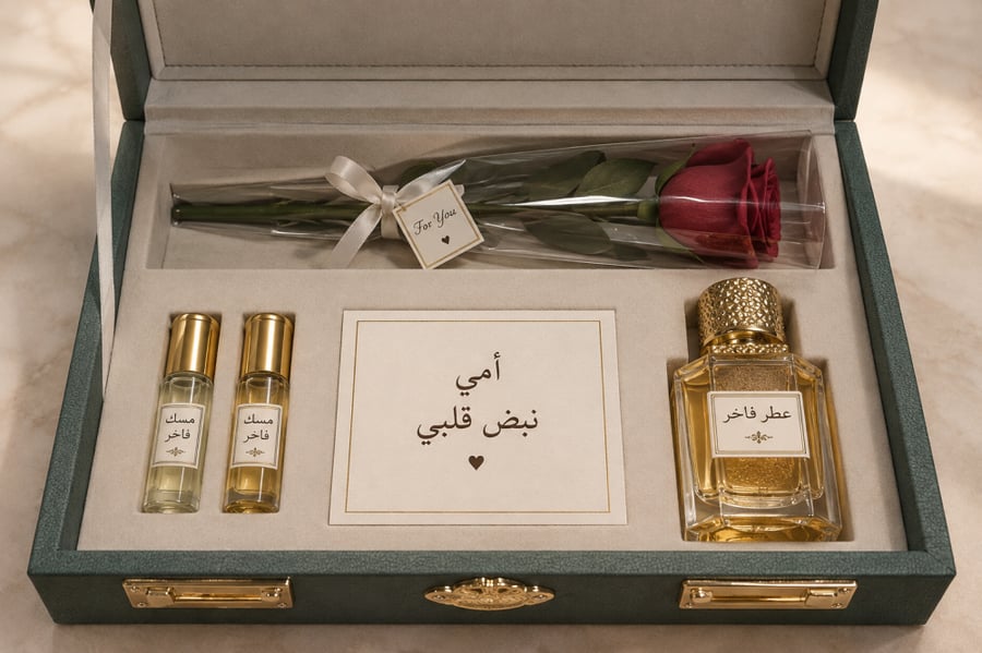 اصنع هدية لمن تحب | باسمه وعطره المفضل ورسالة معبرة